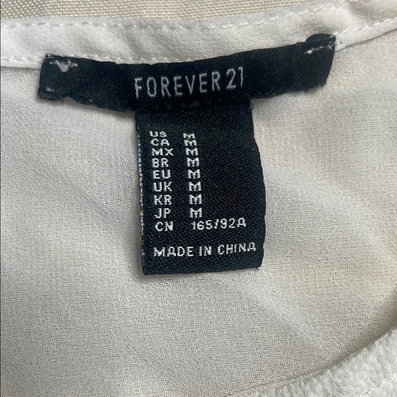 FOREVER 21 White Women's Top - Picture 7 of 10